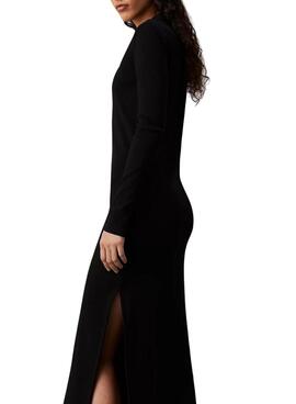 Robe polo Calvin Klein Jeans noire pour femme