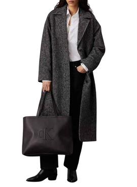 Sac à main Calvin Klein Jeans Sculpted tote noir pour femme