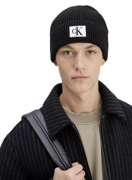 Bonnet Calvin Klein Seasonal noir pour homme