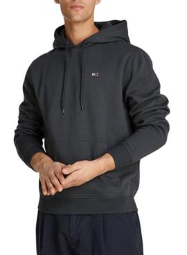 Sweat à capuche Tommy Jeans noir pour hommes