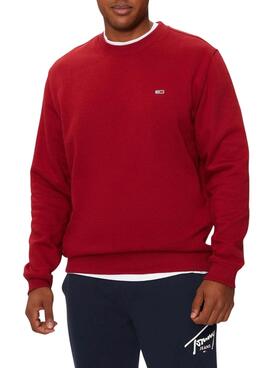 Sweat à capuche Tommy Jeans basique rouge pour homme