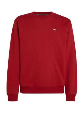 Sweat à capuche Tommy Jeans basique rouge pour homme