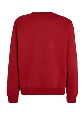 Sweat à capuche Tommy Jeans basique rouge pour homme