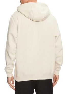 Sweat Tommy Jeans Hoodie beige pour homme.