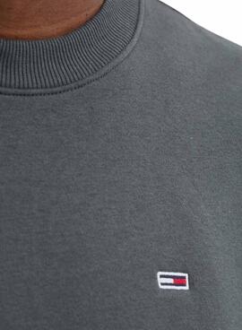 Sweat à capuche Tommy Jeans gris basique pour homme