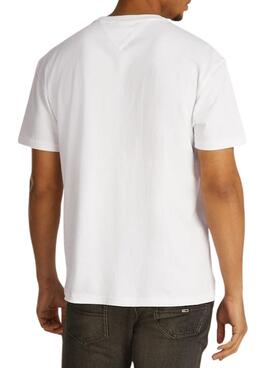 T-shirt Tommy Jeans Gold linear blanche pour homme