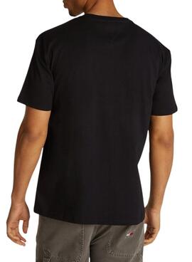 T-shirt Tommy Jeans Gold linear noir pour homme