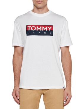 T-shirt Tommy Jeans Entry blanc pour homme