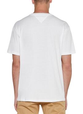 T-shirt Tommy Jeans Entry blanc pour homme