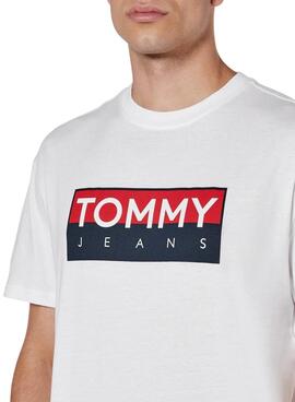 T-shirt Tommy Jeans Entry blanc pour homme