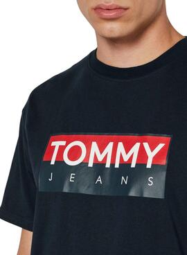 T-shirt Tommy Jeans Entry bleue marine pour homme