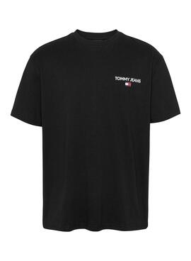 T-shirt Tommy Jeans Linear noir pour homme