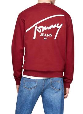 Sweatshirt Tommy Jeans Entry rouge pour homme