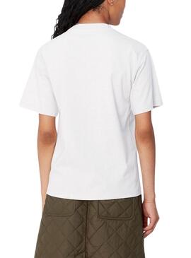 T-shirt Carhartt American Script blanc pour femme