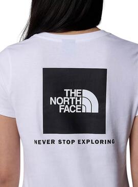 T-shirt The North Face Box blanc pour femme