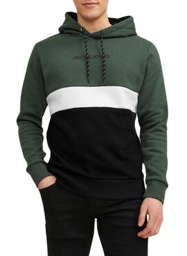 Sweat Jack & Jones Reid Block Vert Homme