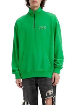 Sweat Levis Relaxed Graphic Zip Vert Homme
