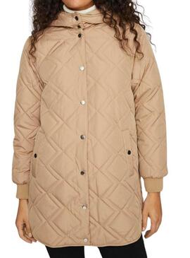 Manteau matelassé Vila Vijade beige pour femme