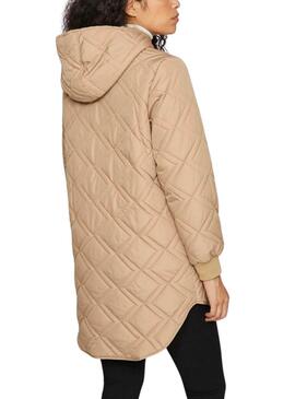 Manteau matelassé Vila Vijade beige pour femme