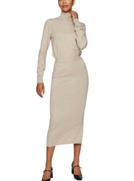 Pull Vila Vicomfy beige pour femme