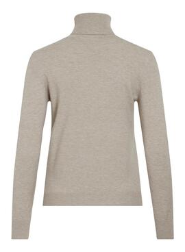 Pull Vila Vicomfy beige pour femme