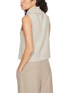 Gilet Vila Vibeluna beige pour femme