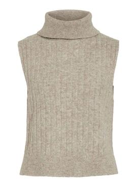 Gilet Vila Vibeluna beige pour femme