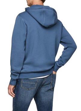 Sweat à capuche Tommy Hilfiger bleu pour homme