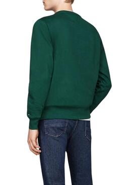 Sweatshirt Tommy Hilfiger Basic vert pour homme