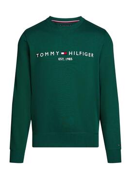 Sweatshirt Tommy Hilfiger Basic vert pour homme