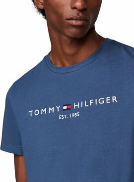 T-shirt Tommy Hilfiger basique bleu pour homme