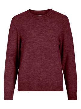 Pull Vila Vima grenat pour femme