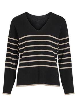 Pull Vila Viostria à rayures noires pour femme