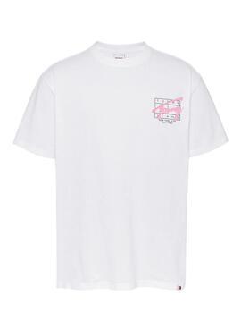 T-shirt Tommy Jeans Spray blanc pour homme