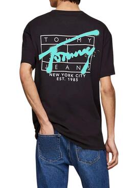 T-shirt Tommy Jeans Spray noir pour homme