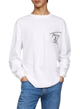 T-shirt Tommy Jeans Twist blanc pour homme