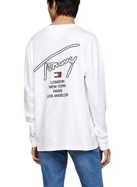 T-shirt Tommy Jeans Twist blanc pour homme