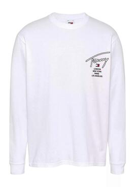 T-shirt Tommy Jeans Twist blanc pour homme