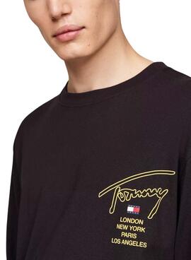 T-shirt Tommy Jeans Twist noir pour homme