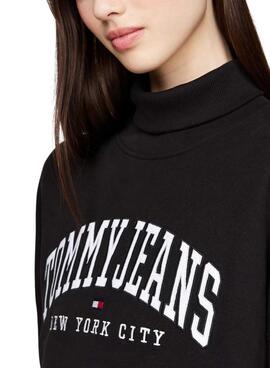 Robe Tommy Jeans Varsity noire pour femme