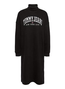 Robe Tommy Jeans Varsity noire pour femme