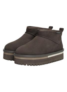 Bottes Tommy Jeans Suede gris pour femme