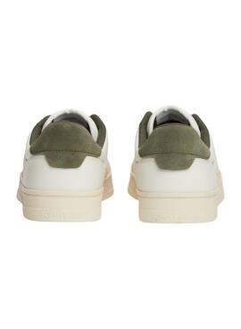 Sneakers Tommy Jeans Greenwich vert et blanc pour homme