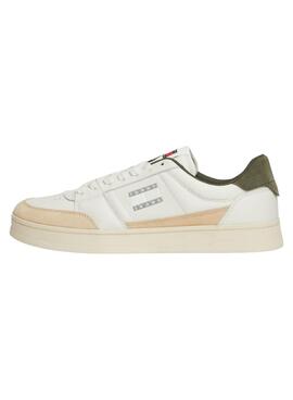 Sneakers Tommy Jeans Greenwich vert et blanc pour homme