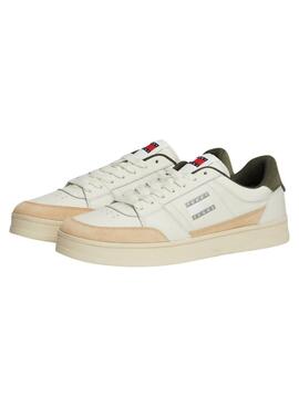 Sneakers Tommy Jeans Greenwich vert et blanc pour homme