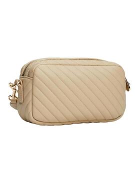 Sac à bandoulière Tommy Hilfiger matelassé beige pour femme