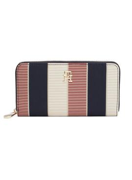 Portefeuille Tommy Hilfiger Large à rayures pour femme