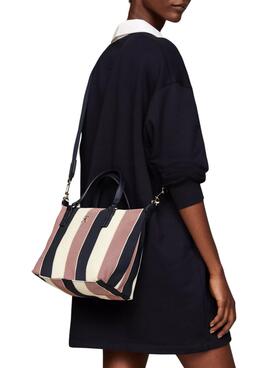 Sac Tommy Hilfiger Poppy à rayures pour femme