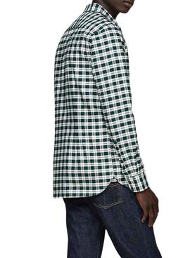 Chemise Tommy Hilfiger Oxford vichy verte pour homme