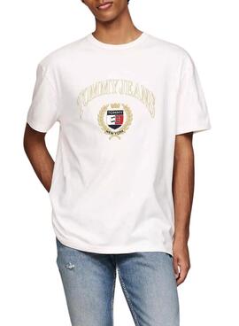 T-shirt Tommy Hilfiger Gold Crest blanc pour homme